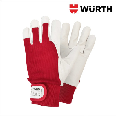 Перчатки рабочие кожаные WR PROTECT р. 10 с липучкой велкро Wurth 1899400134228 1