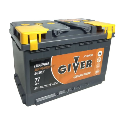 Аккумулятор Giver HYBRID 6СТ-77.1 77L(1)-L3АЧ-АЧ-0