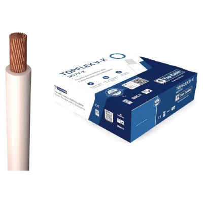 Монтажный гибкий провод Top Cable 1x1.5 белый TOPFLEX V-K H07V-K