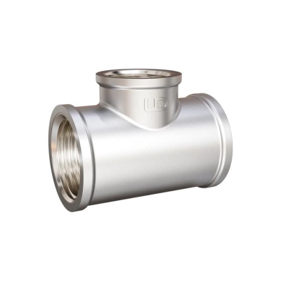 Тройник переходной LD Pride DN25x15x25 (1 ВР x 1/2 ВР x 1 ВР), латунь, никель, в упаковке