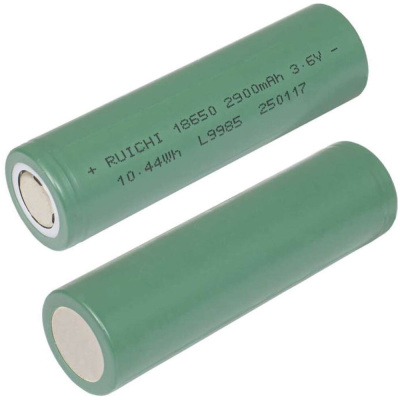 Аккумуляторная батарейка Li-ion 18650 RUICHI 3.7В, 2900 мАч, 18x65 мм