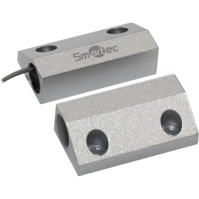 Магнитоконтактный датчик Smartec ST-DM130NO-SL НР, серебряный, накладной для металлических дверей