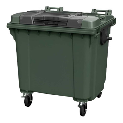 Мусорный контейнер Дигрус 1100 л, с опцией "Double Lid", зеленый 29.С19.W-З/Д