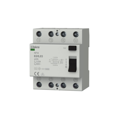 Устройство защитного отключения УЗО Mean Well Iskra NFI4-630,03 00237498