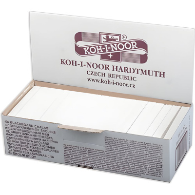 Мел белый квадратный ОФИСМАГ 100 штук, Koh-i-noor (Чехия), картонная упаковка