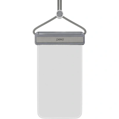 Чехол PERO влагозащитный для смартфона SB04 WATERPROOF BAG серый