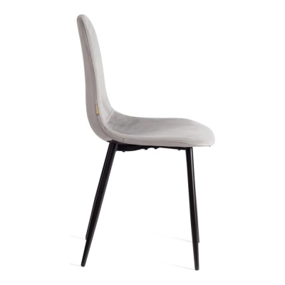 Стул Tetchair BREEZE mod. JSC-58, 1 шт в упаковке Велюр/металл, 44x53x86 см, grey серый HLR 19, черный