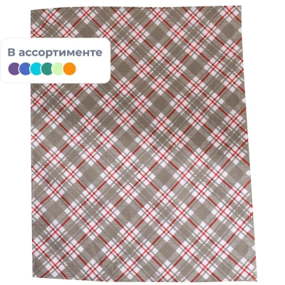 Полотенце кух. вафельное 45x60 160 гр/м2, Клетка ассорти, 10 шт