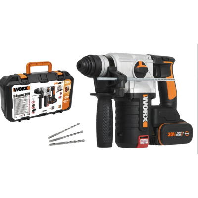 WORX WX 380 – это мощный роторный перфоратор, со скоростью вращения до 1210 об/мин
