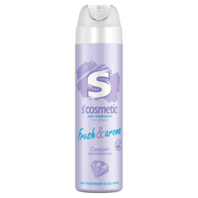 Дезодорант-антиперспирант женский 145 мл, S’COSMETIC "Fresh & aroma", СИБИАР, 5-05.01.026.15