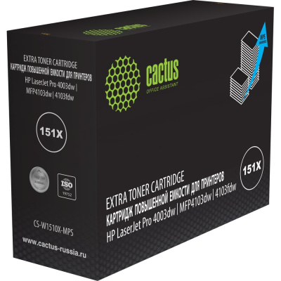 Картридж лазерный Cactus CS-W1510X-MPS 151X черный (18000стр.) для HP LJ Pro