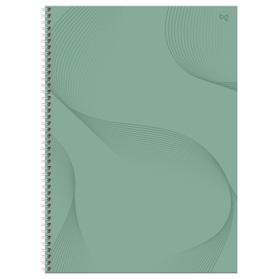 Тетрадь 160л., А4 клетка на гребне BG "Мятное настроение", soft-touch ламинация, выб. лак, твердая обложка