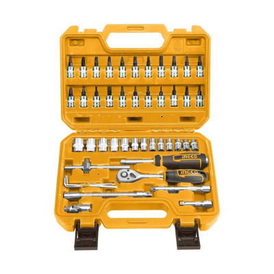 Набор головок INGCO 1/4", 4-14 мм, 46 шт.