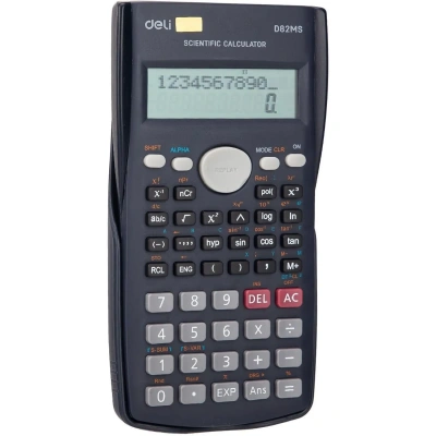Научный калькулятор DELI ed82ms синий 10+2-разрядный 240 функций
