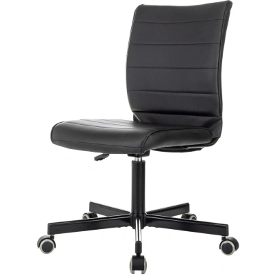 Кресло VB_EChair 303 PU черный эко.кожа крестов. металл черный