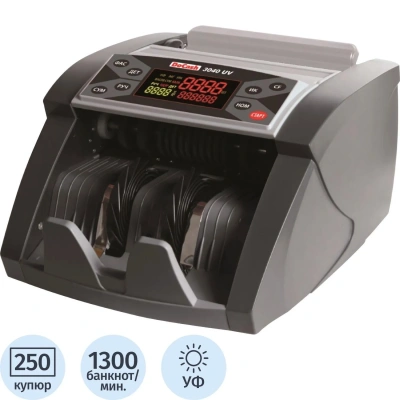 Счетчик банкнот DOCASH 3040 UV, 1000 банкнот/мин, УФ-детекция, фасовка