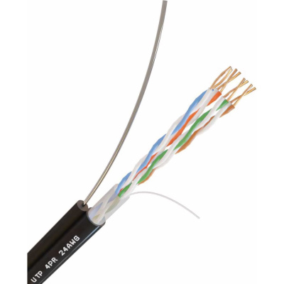 Кабель Netlink с одножильным тросом NL-CU UTP 4PR 24 AWG CAT5e 305м ВНЕШНИЙ