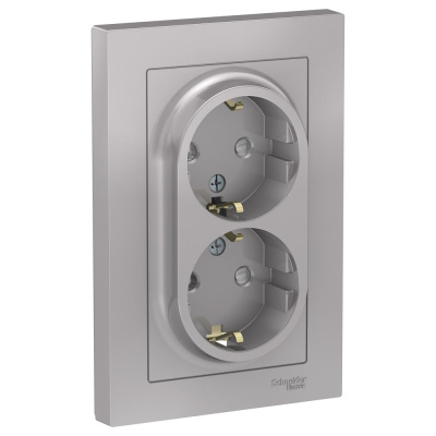 Двойная розетка Systeme Electric AtlasDesign ATN000326