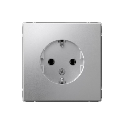 Розетка с заземлением ArtGallery Systeme Electric 16А, механизм, Алюминий