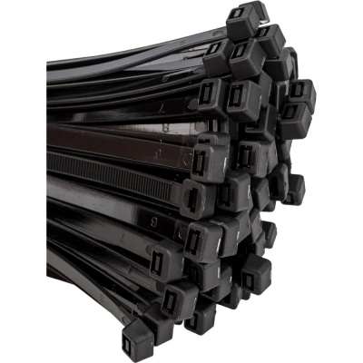Нейлоновые стяжки FORTISFLEX КСС 8х350 черный 100 штук