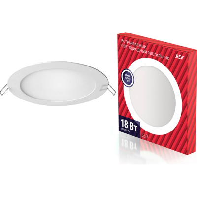 Светодиодная встраиваемая панель REV SuperSlim Round, 18W, 4000К
