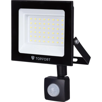 Прожектор светодиодный Topfort LED FL MS 50W, 6500K, 4250Л, c датчиком движения