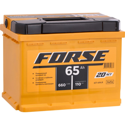 Аккумулятор FORSE 6ст-65 VLR 0