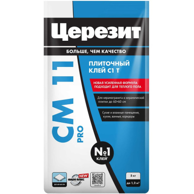 Плиточный клей Церезит CM11 PRO 5 кг, класс C1 РФ