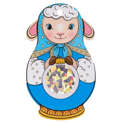 Игрушка новогодняя подвесная из картона с предсказанием, 6x0,2x10см, 96998