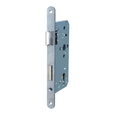 Корпус замка Doorlock DL4292С/55/72/20/SCr матовый хром, реверсивный, под цилиндр, бэксет 55 мм