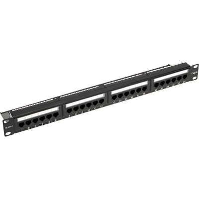 Патч-панель REXANT (02-0031) с кабельн орг.19,1U,24 порта,UTP,RJ-45,CAT5e