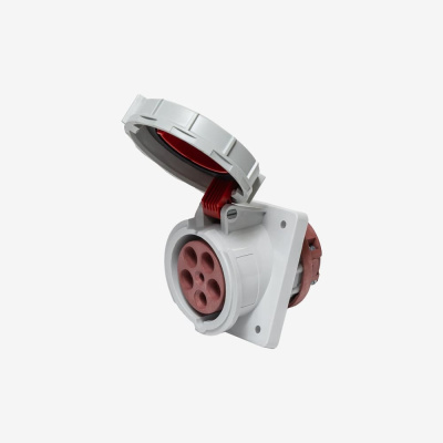 Розетка встраиваемая наклонная Voltz 63 А, 380-415 В, 3P+N+E, IP67