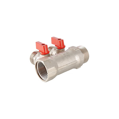 Коллектор с отсекающими кранами Valtec 1х2 выхода Евроконус 3/4"