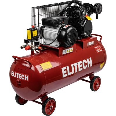 Компрессор ременной масляный Elitech КПР 400-100-2.2 (400л/мин, 2,2кВт, 100л)
