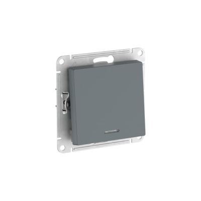 1-клавишный выключатель с подсветкой Systeme Electric ATLASDESIGN, сх.1а, 10АХ, мех., быстрозажимные клеммы, грифель