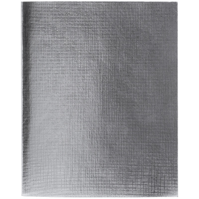 Тетрадь бумвинил А5 48 л., скоба, офсет №1, клетка, с полями, СЕРЕБРО, "Metallic", HATBER, 058960, 48Т5бвВ1