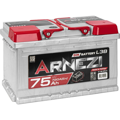 Аккумулятор Arnezi DIN SMF 75 А/ч обратный R+ 278x175x175 L3B EN 720 А