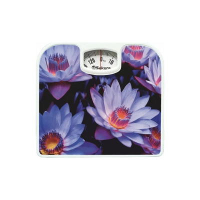 Весы напольные Sakura SA-5000-11 130кг мех цветы