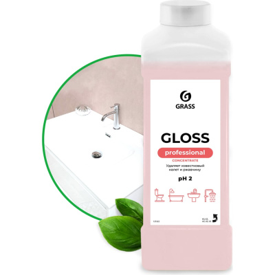 Концентрированное чистящее средство для ванной комнаты Grass Gloss 1л