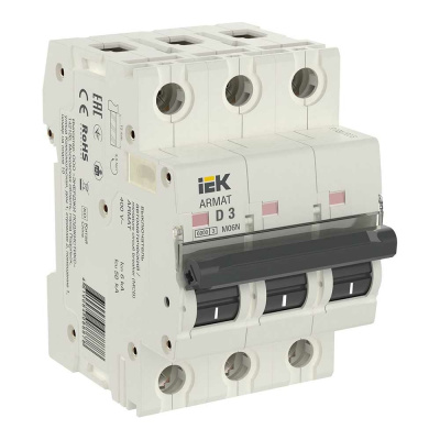 Автоматический выключатель IEK ARMAT M06N 3P D 3А