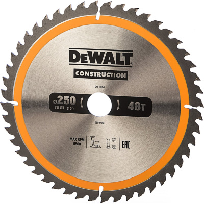 Пильный диск CONSTRUCT Dewalt DT1957 предназначен для реза сырой строительной древесины с гвоздями