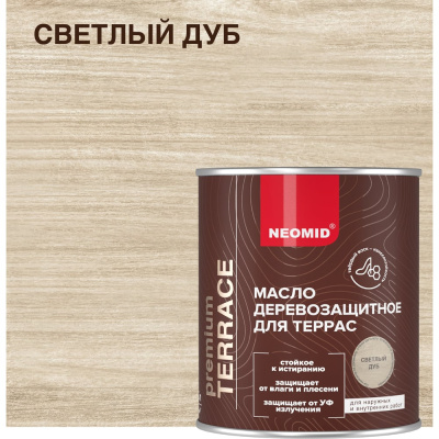 Масло для террас NEOMID Неомид Terrace 0.75 л, Светлый дуб Н-маслоTerrace-0,75/свдуб