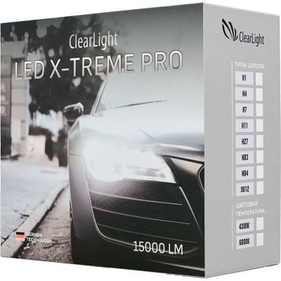 Комплект ламп Clearlight LED X-treme PRO H27 90W 15000Lm (2шт) 6000K