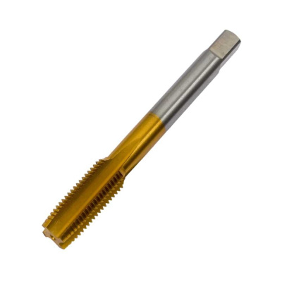 Метчик Профоснастка G 1/16 трубный цилиндрический дюйм, BSP HSS (Р6М5), TIN, ГОСТ 3266-81, прямой маш-руч глух/скв отв