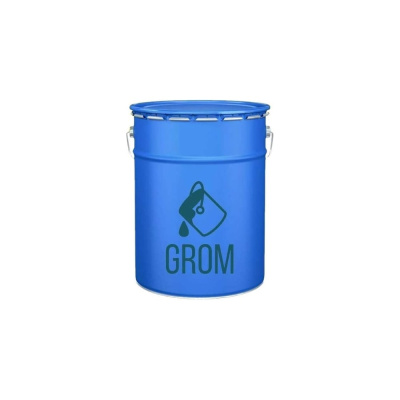 Полиуретановая краска по металлу Grom ПУ-2 глянцевая атмосферостойкая, химстойкая, цвет темно-серый, 2,35 кг