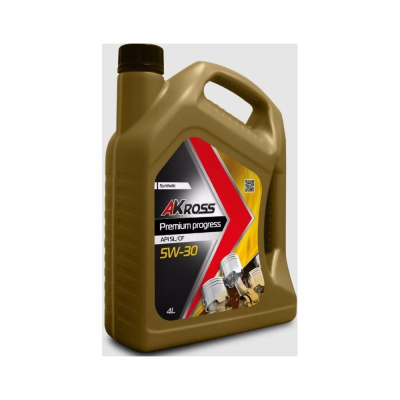 Масло моторное синтетическое AKross PREMIUM PROGRESS 5W-30 SL/CF 4 л