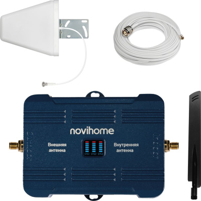 Комплект усиления сотовой связи и мобильного интернета Novihome SIGNAL 900/1800/2100 2G GSM900/1800, 4G LTE 1800/2100