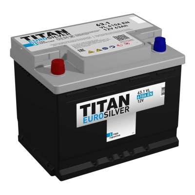 Аккумулятор TITAN EUROSILVER (63.1 VL (П.П.) 610А