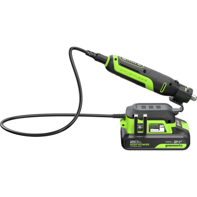 Аккумуляторный гравёр Greenworks G24RT — это мощный и компактный инструмент 24V для точной гравировки, резки