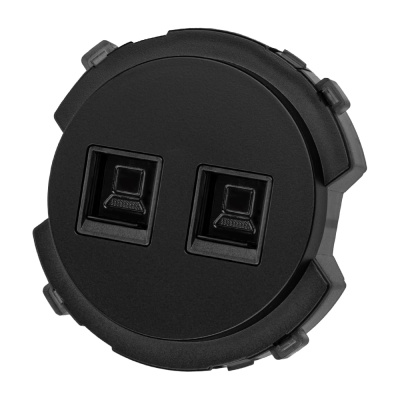 Розетка компьютерная TDM ELECTRIC двойная RJ45 агат, "байкал"